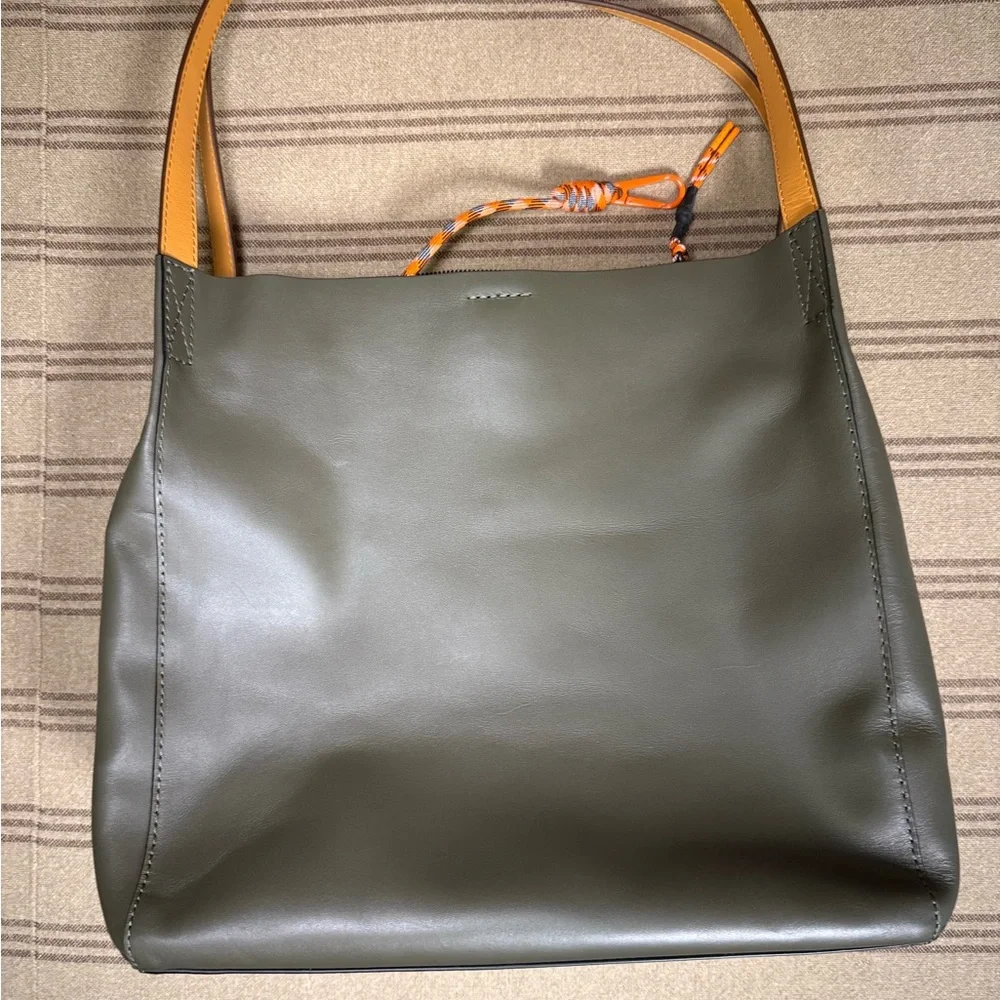 Rag & Bone Olive Green Leather Tote Bag - Picture 4 of 6